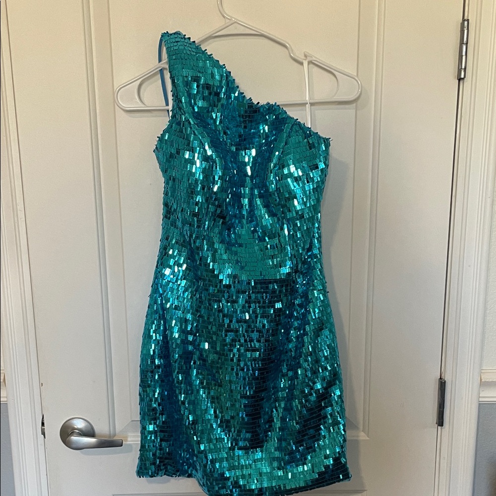 One-Shoulder Sequin Dress